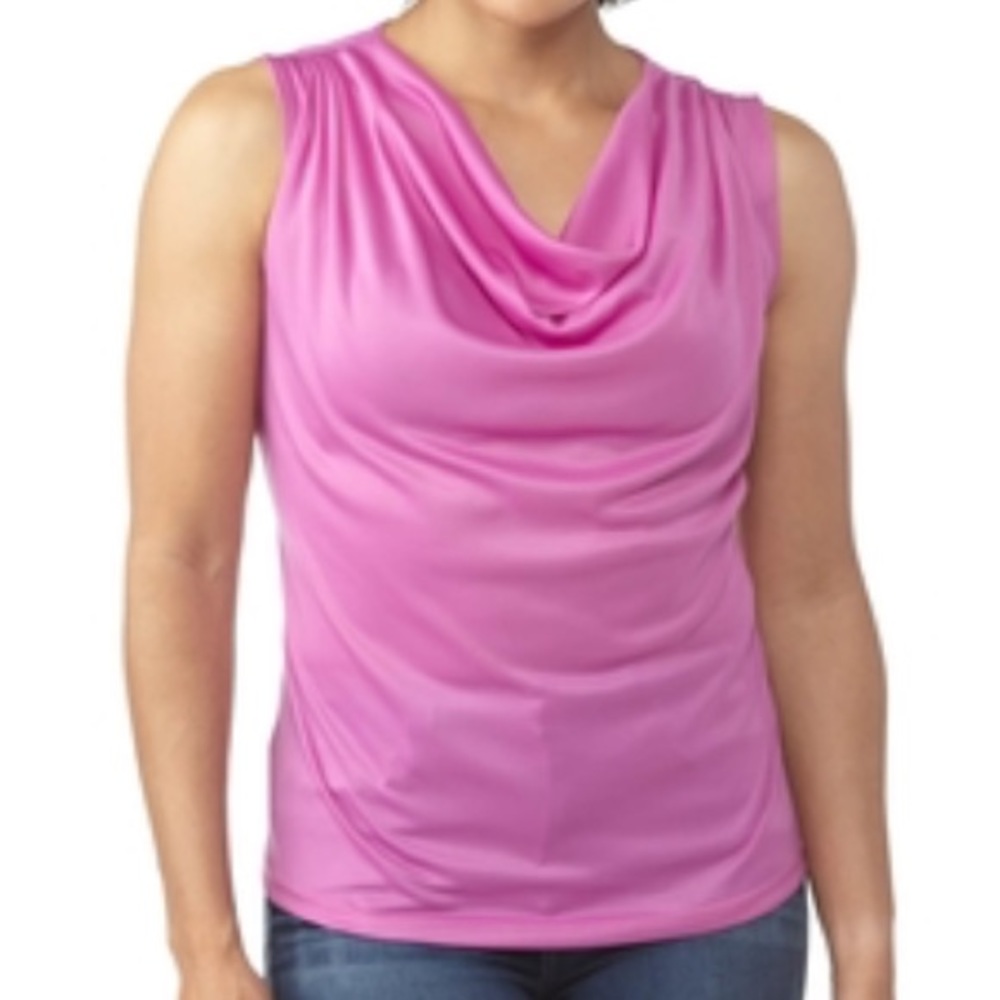 NEW Passports Women’s Pastel Purple Lilac Color Drape Neck Top